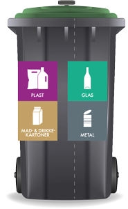 Illustration af 240 liter genbrugsspand